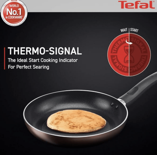 Tefal Day by Day Non Stick Frypan, Smart Thermo Signal Temperature Indicator Technology, Titanium Coating, Black, DDFP-24cm - Image 2